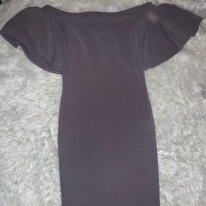 Grayish/lilac off shoulder dress